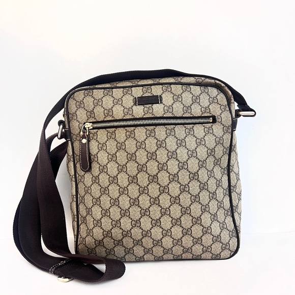 Gucci Handbags - GUCCI Monogram GG Plus Medium Messenger Bag